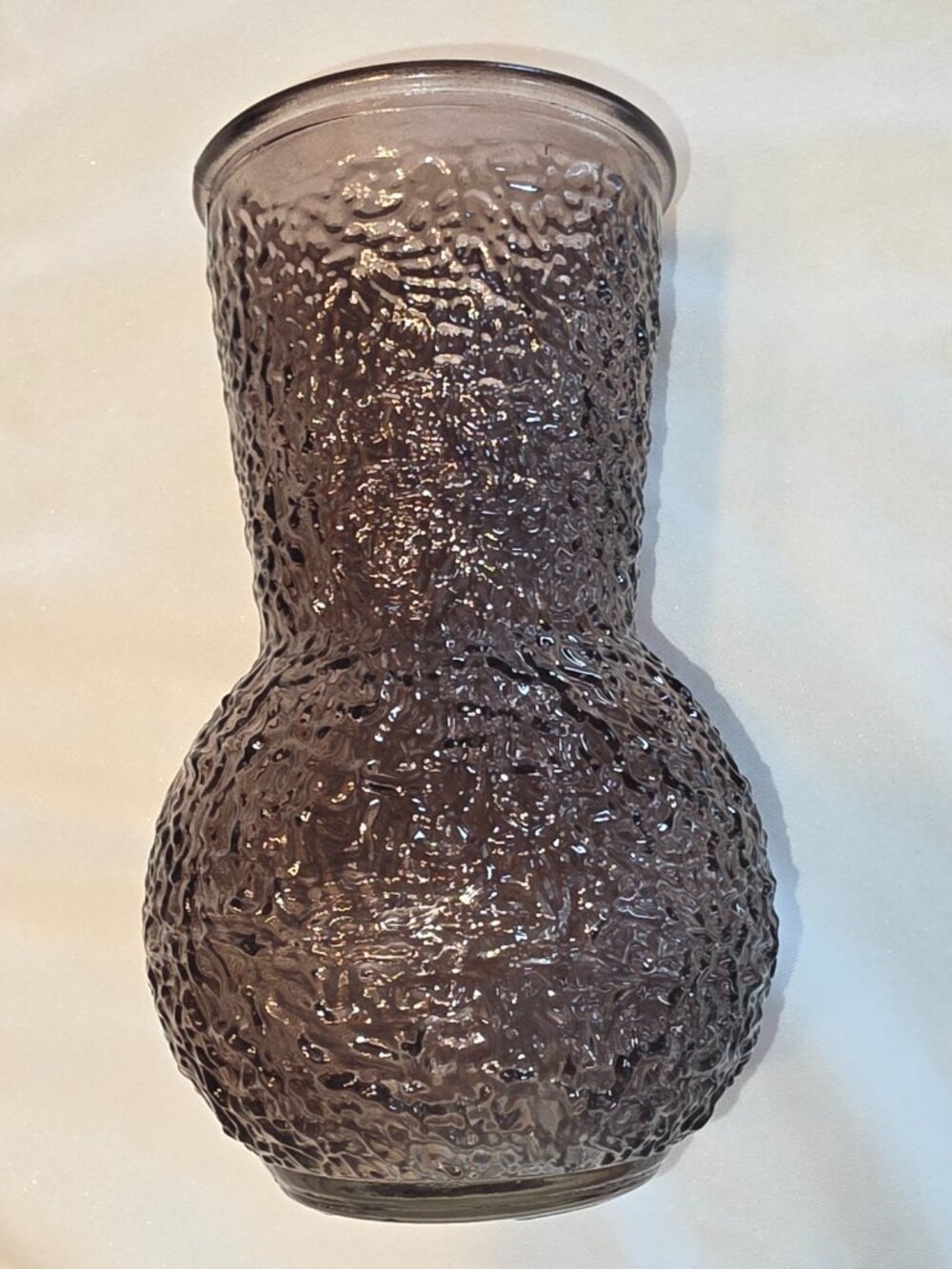Decorative Vase Lacy Textured Purple Amethyst Colored Art Home Decor NWoT